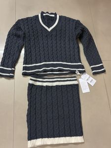 Cable Knit Sweater &amp; Skirt Set