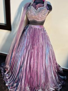 🎀Elegant Pink Lavender Lehenga Choli Set🎀