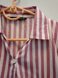 Striped Button-Down Shirt
