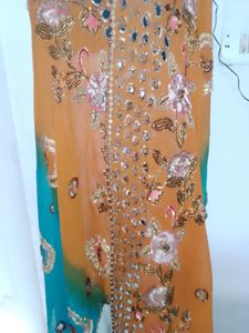 Pure Khaddi Georgette Dupatta With Work All Over