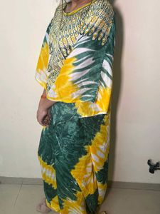 Tie-Dye Kaftan Dress