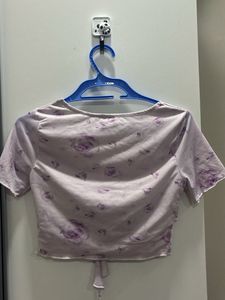 Floral Tie Front Top
