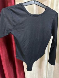 Black Long Sleeve Bodysuit
