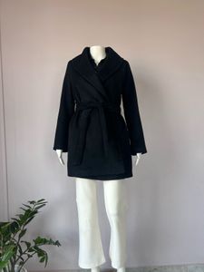 Black Wrap Overcoat