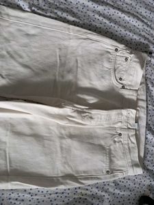 Off White Straight Pant