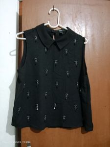 Forever 21 Black Collar Shirt