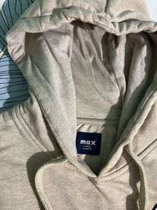 Beige Graphic Hoodie