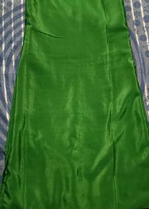 Green Sari with Maroon Border