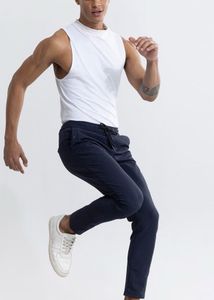Snitch Men Navy Blue Slim Fit Trousers