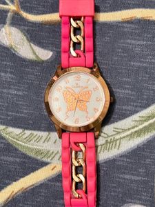 🦋 Stylish Pink Butterfly Watch – V3 Collection