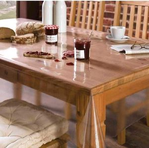 6 Seater Dining Table Transparent Tablecloth