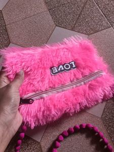 PINK COLOR CLUTCH COM SLING BAG 🎒