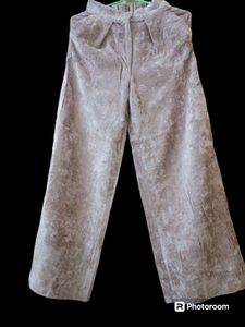 Velvet Wide Leg Trousers