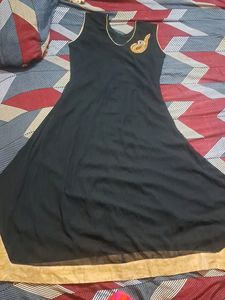Flair Black Kundan Work Simple Top