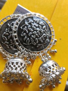 Black Oxidized Jhumka.