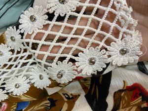 Floral Print Top with Lace Trim