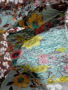 Floral Dress Material Beutiful Sleeve Colour