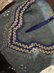 Embroidered Crushed Detail Top