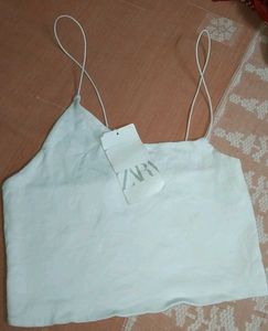 Zara White Crop Top