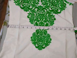 Green Damask Print Dress