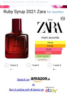 Zara Ruby Syrup Perfume(Imported)