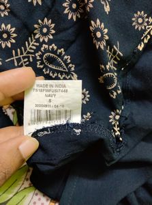 Paisley Print Tunic Blue Top