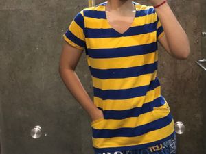 Striped T-Shirt With Double Pockets