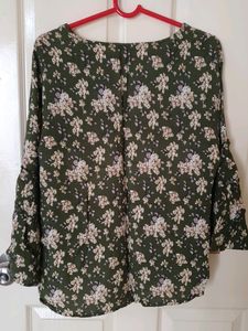 Olive Green Casual Top