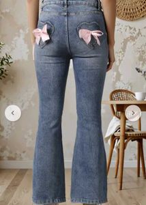 SHEIN Boot cut Blue Denim Jeans