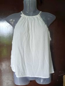 White Halter Top