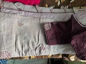 Heavy Border Stones Work Saree