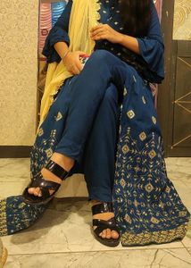 Partywear Front Slit Two-piece Set