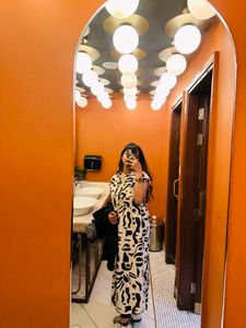 Patterned Casual Midi Dress