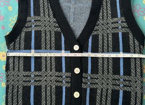 Plaid Knit Vest Top