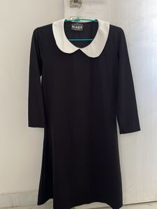 BLAQCK Chic Black & White Peter Pan Collar Dress