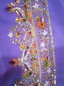 Heavy Hand Work Saree With Blouse