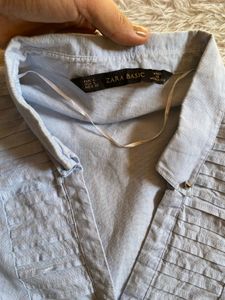 Light Blue fitted Zara Woman's Shirt