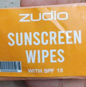 Zudio Sunscreen Wipes SPF 15