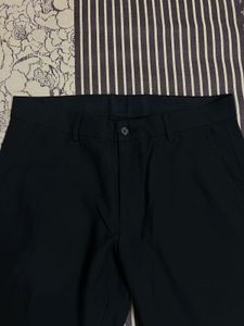 Black Straight Leg Trousers
