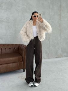 Luxury Grey Fur Coat