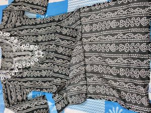 Elegant Black Batik Print Kurta