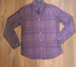 Stylish Purple Tonal Plaid Button-Up Shirt