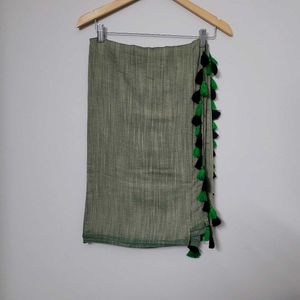 Suta Green Plain Saree Without Blouse