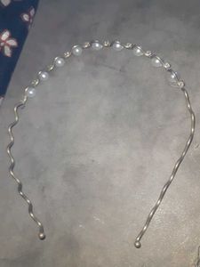 White Beads Hairband