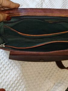 raw leather slingbag