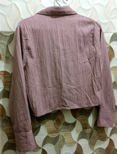 Peach colour Crop  Shirt