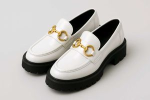 White Platform Loafers