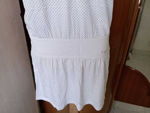 Polka Dot White Dress