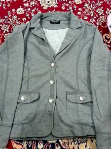 Gray Casual Blazer