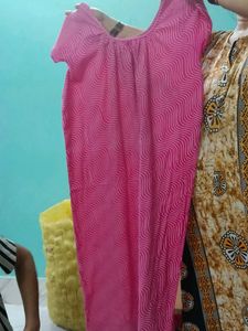Cotton Pink Nighty For Summer